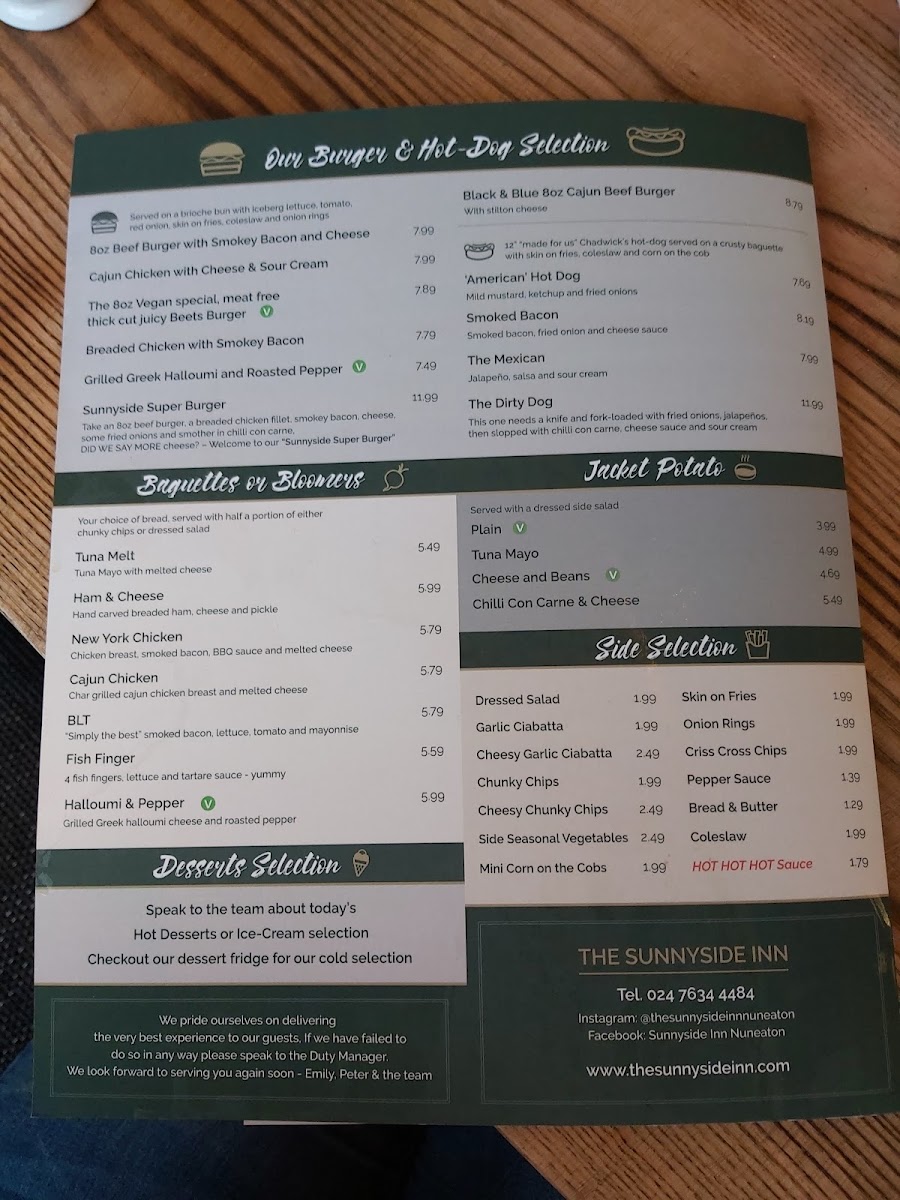 Menu The Sunnyside Inn-7