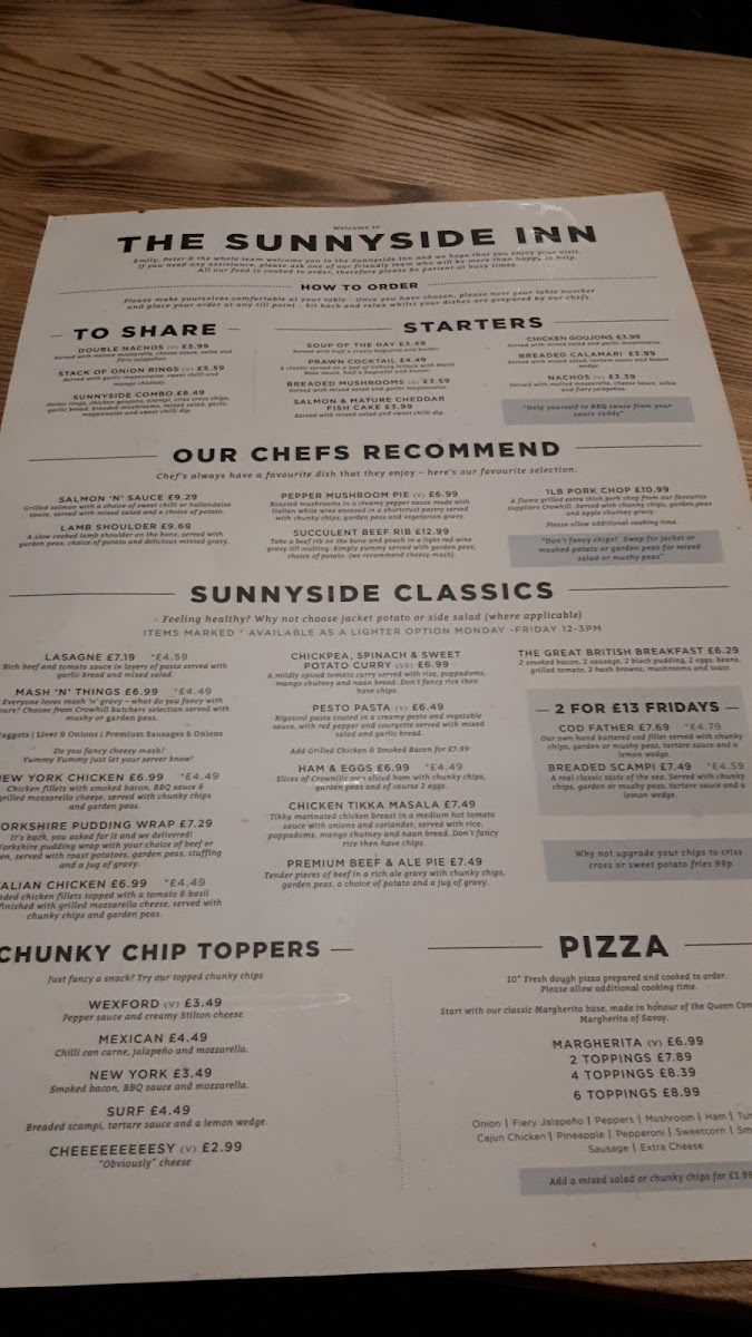 Menu The Sunnyside Inn-8