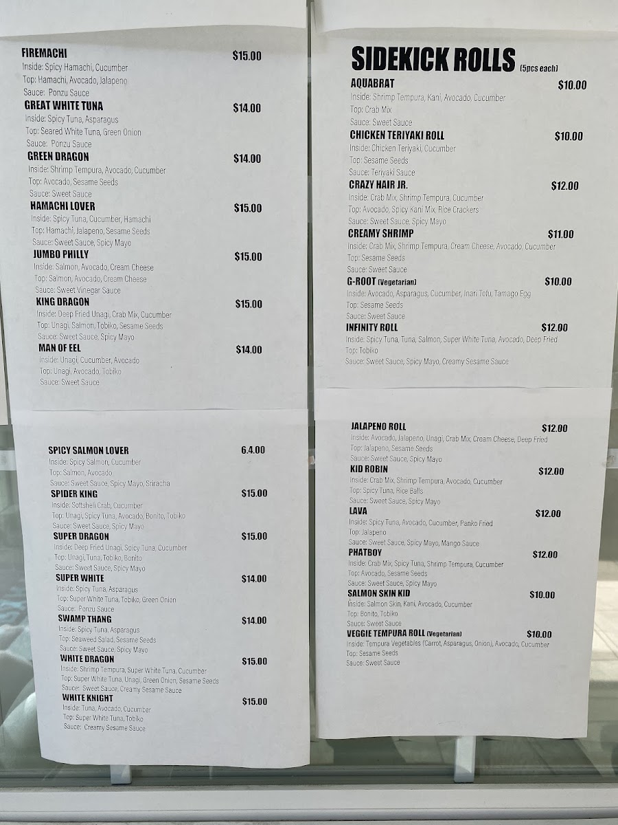 Menu The Sushi Heroes-1
