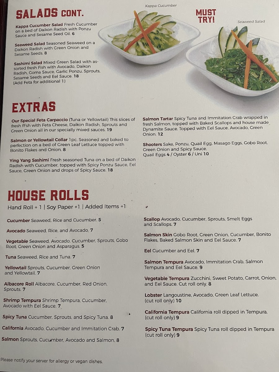 Menu The Sushi House Ventura-1
