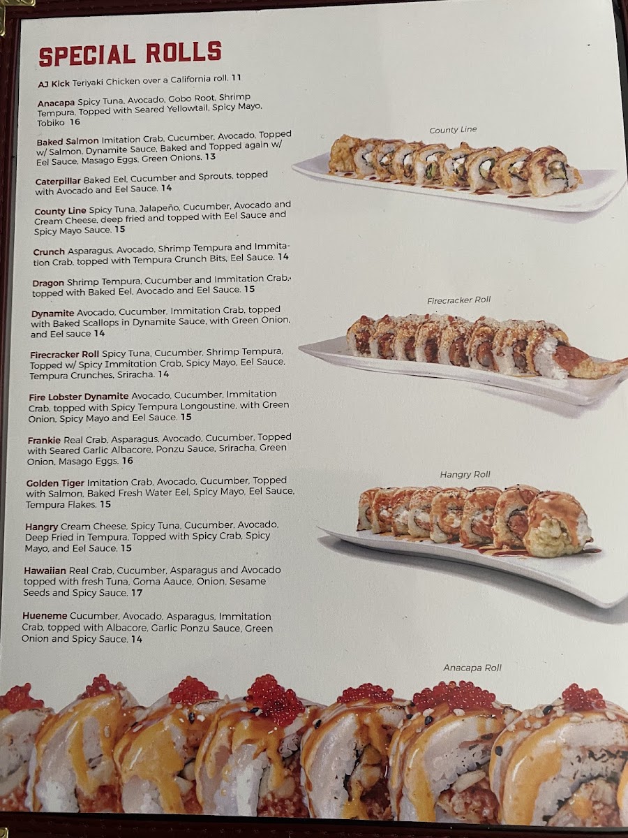 Menu The Sushi House Ventura-2