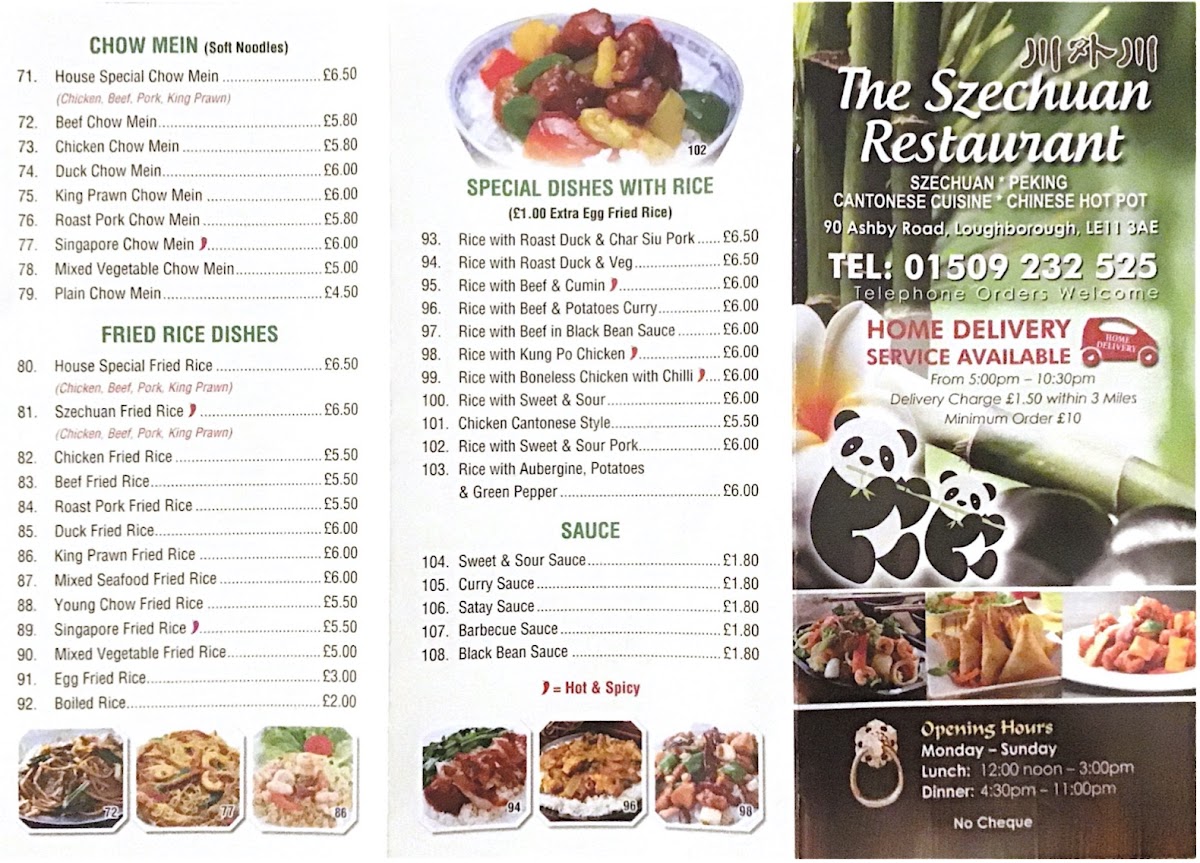 Menu The Szechuan Restaurant-8