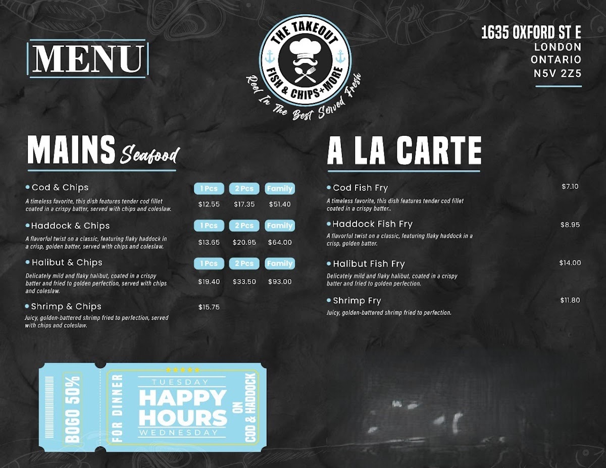 Menu The Take Out Fish Chips London-1