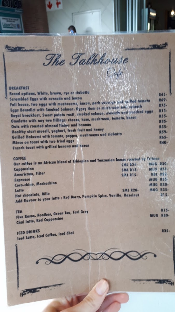 Menu The Talkhouse Café-4