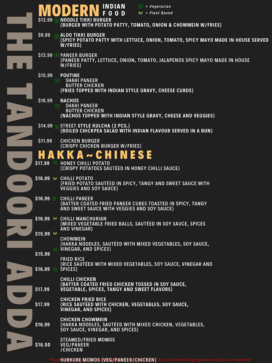 Menu The Tandoori Adda-4
