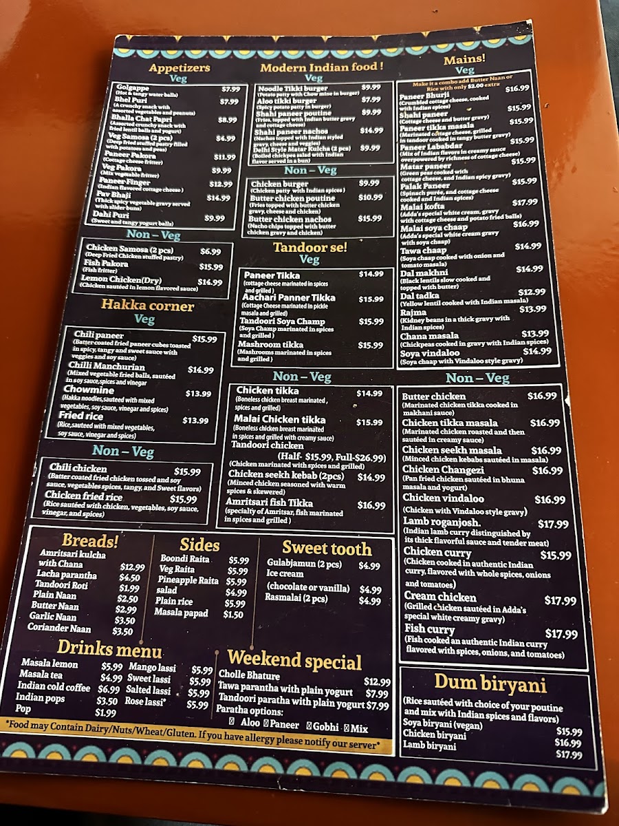 Menu The Tandoori Adda-7