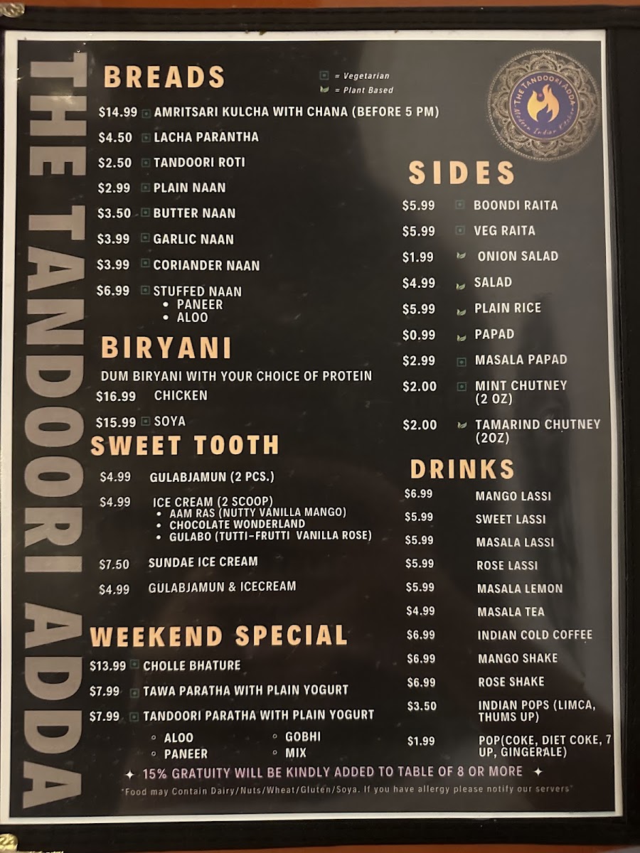 Menu The Tandoori Adda-8