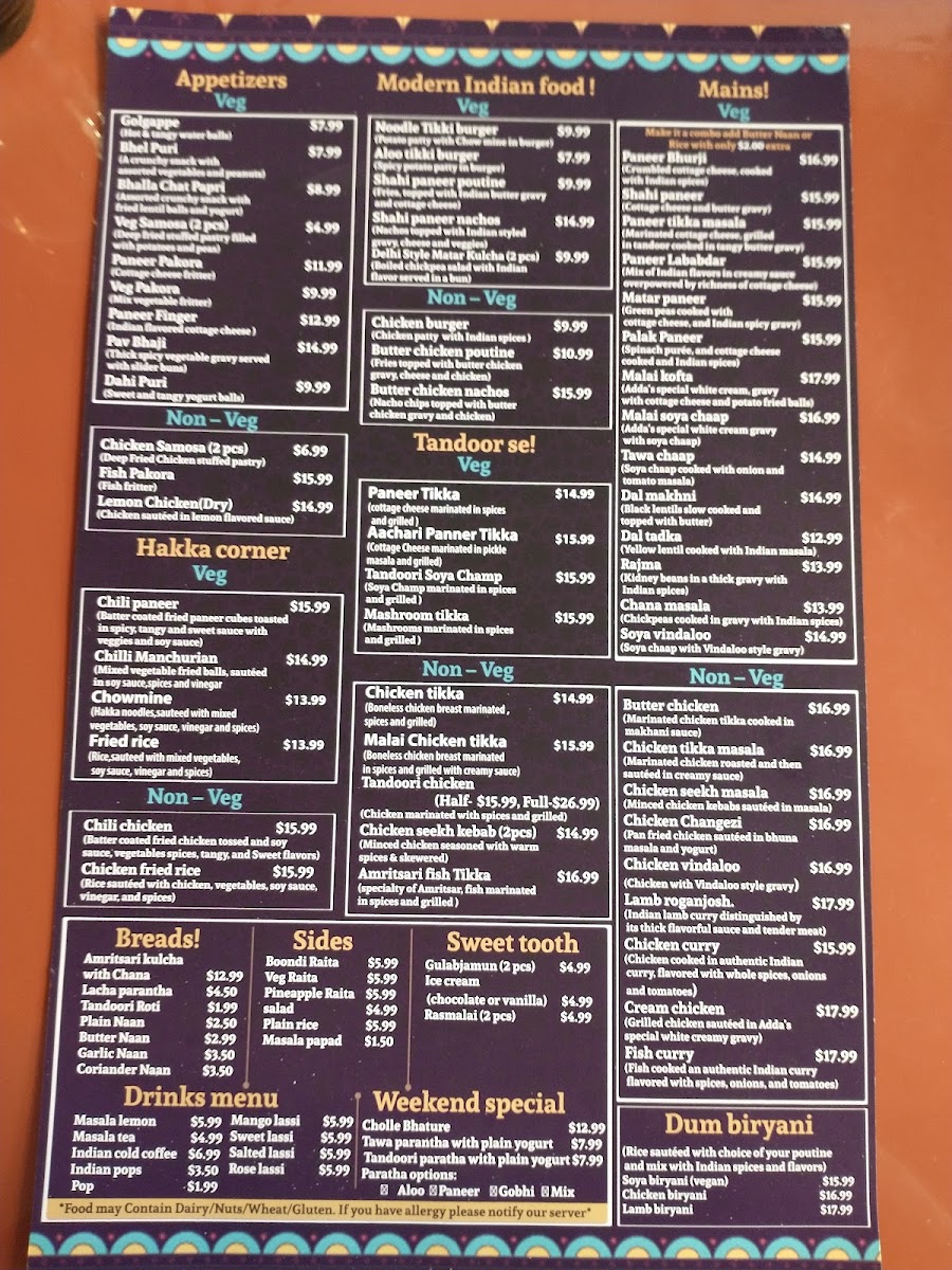 Menu The Tandoori Adda-9
