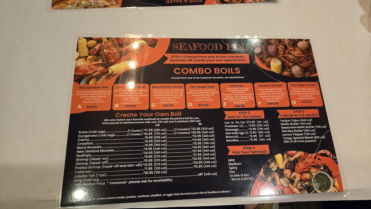 Menu The Tangy Crab - Cajun Seafood & Bar-2