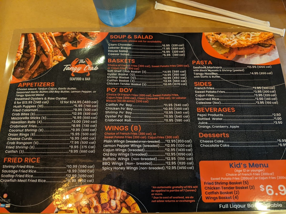 Menu The Tangy Crab - Cajun Seafood & Bar-3