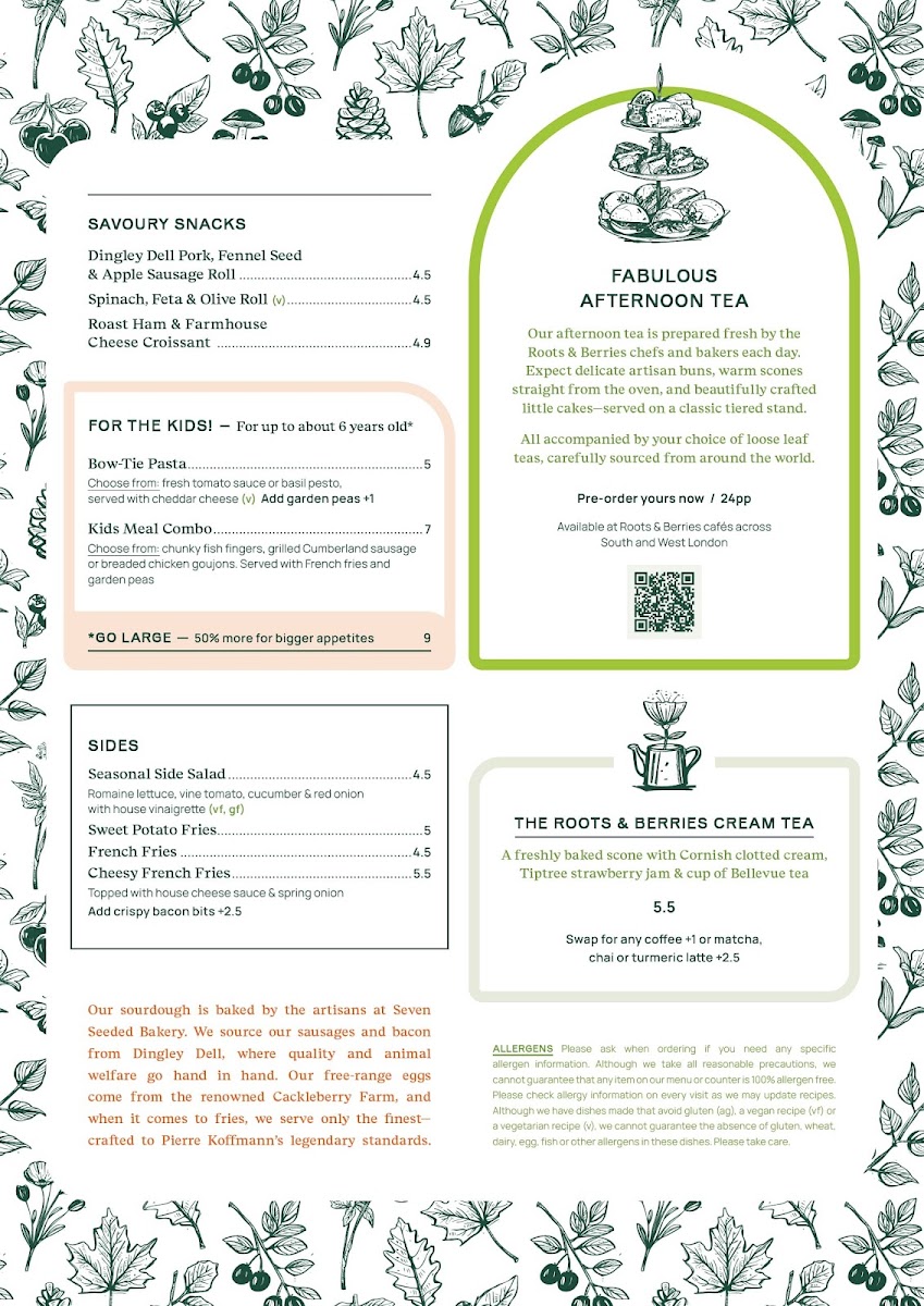 Menu The Tea House At Bishop's Park-2