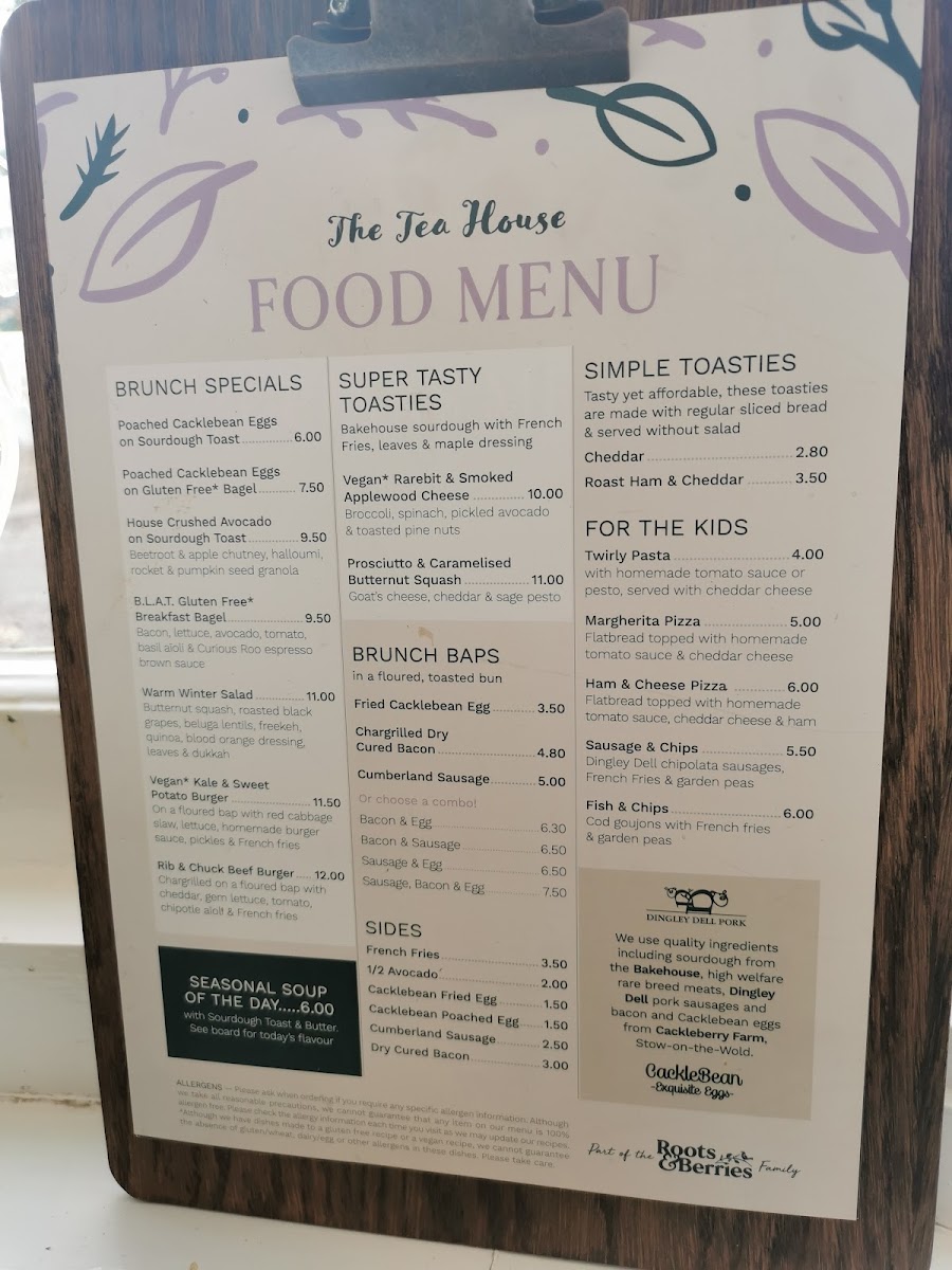 Menu The Tea House At Bishop's Park-5