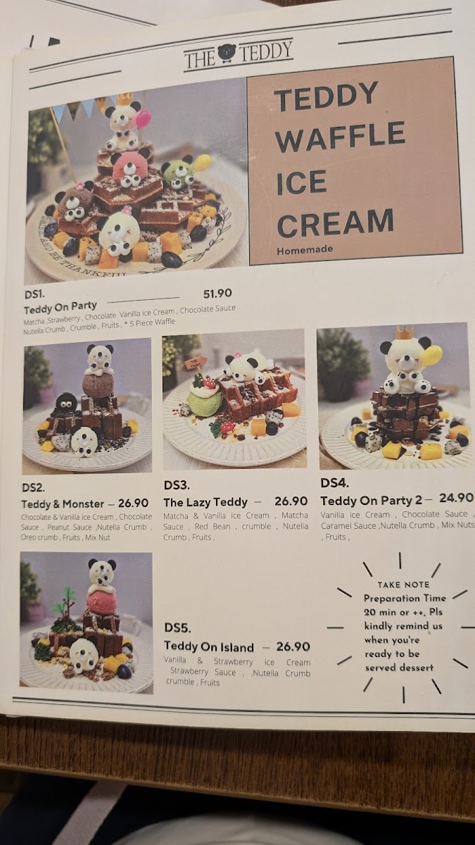 Menu The Teddy-3