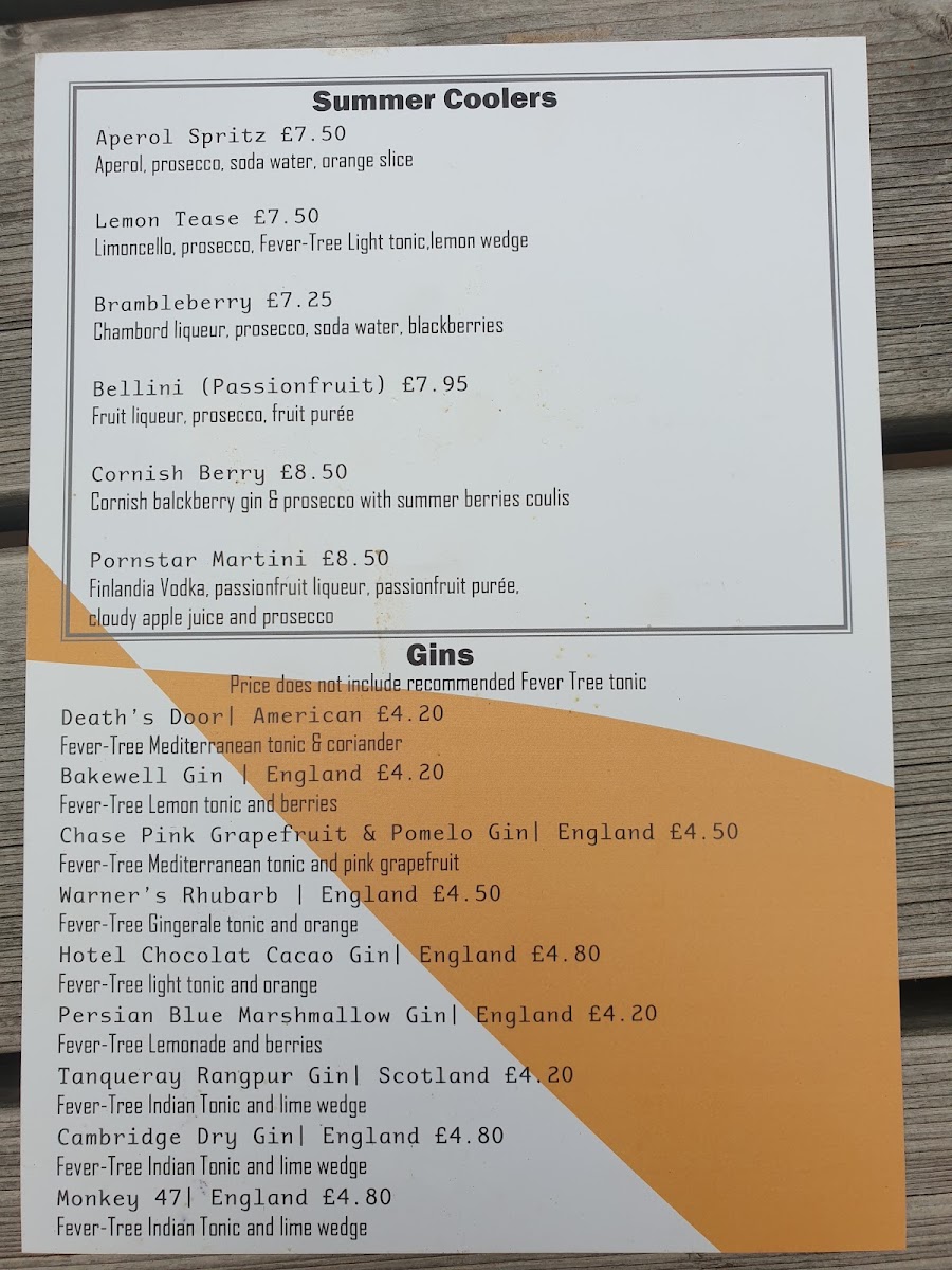 Menu The Three Tuns, Cambridge-4