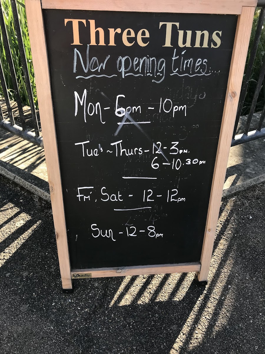 Menu The Three Tuns, Cambridge-7