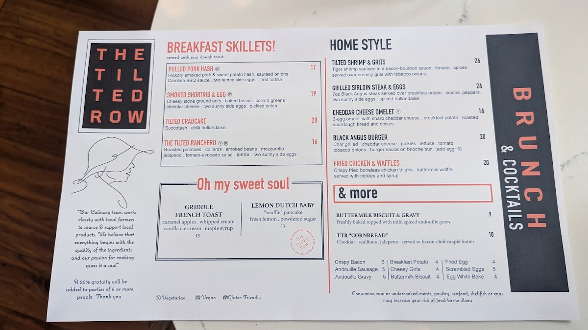 Menu The Tilted Row-1