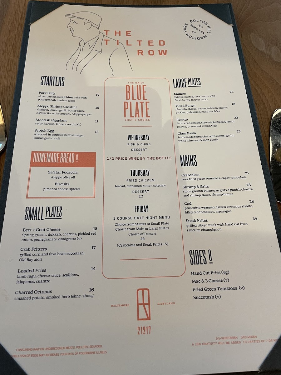 Menu The Tilted Row-3
