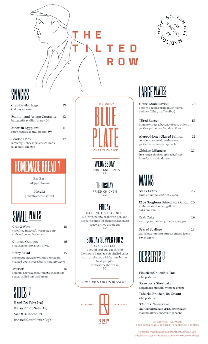 Menu The Tilted Row-4