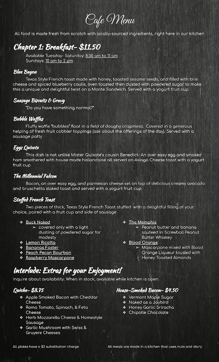 Menu The Tilted Windmill - An Eclectic Cafe-2