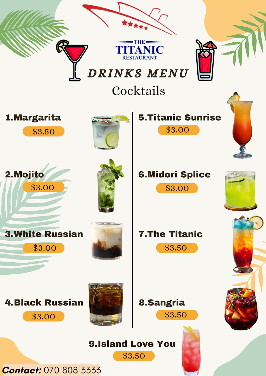 Menu The Titanic Restaurant-1