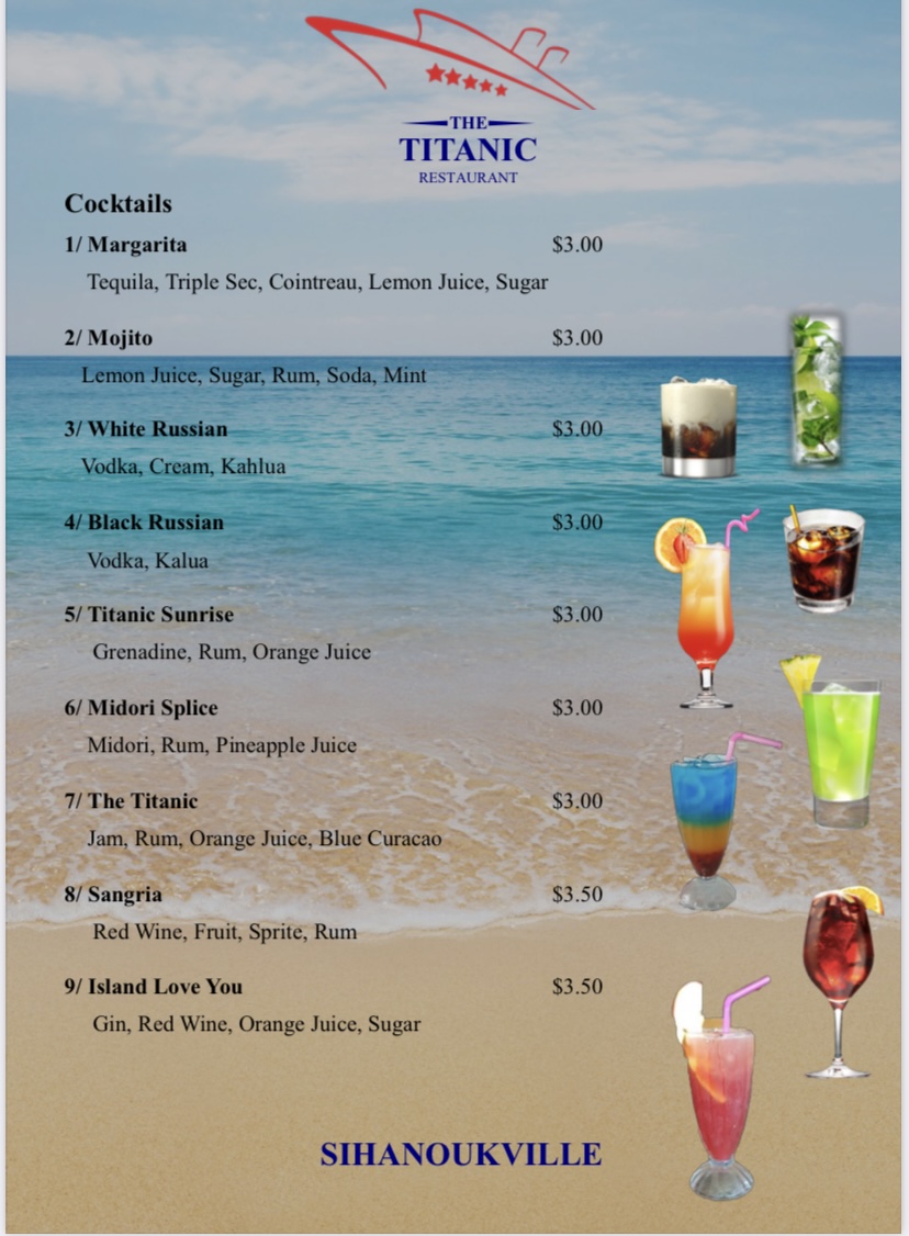 Menu The Titanic Restaurant-10