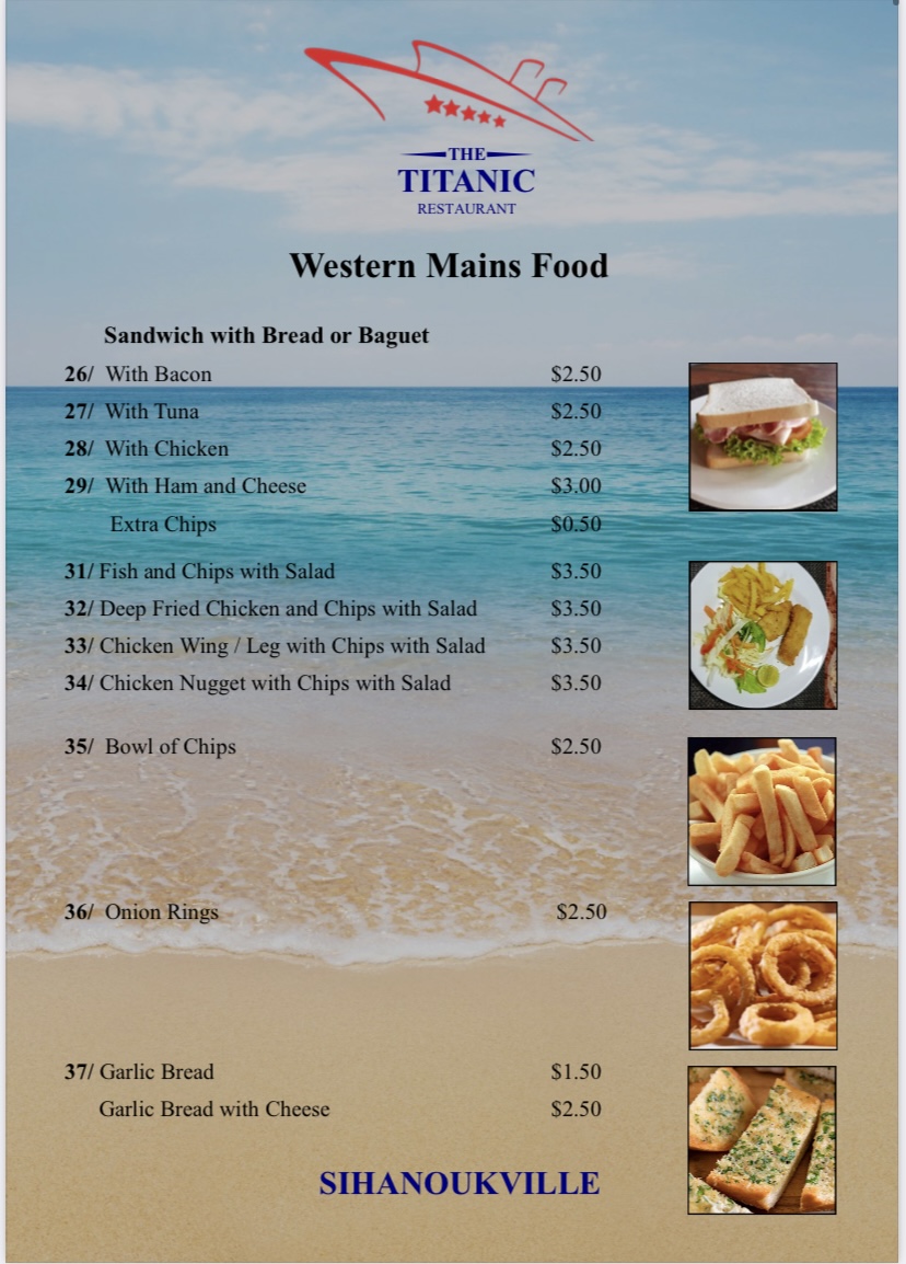 Menu The Titanic Restaurant-5