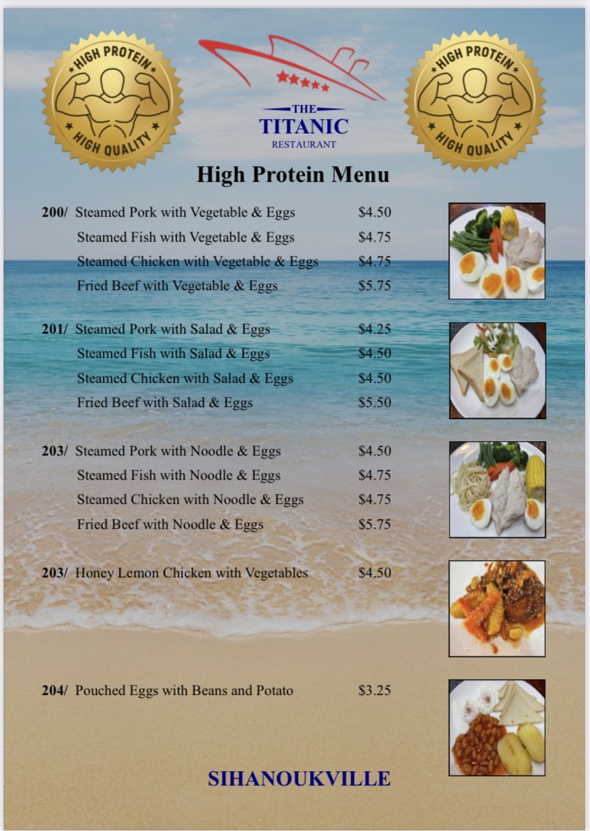 Menu The Titanic Restaurant-8