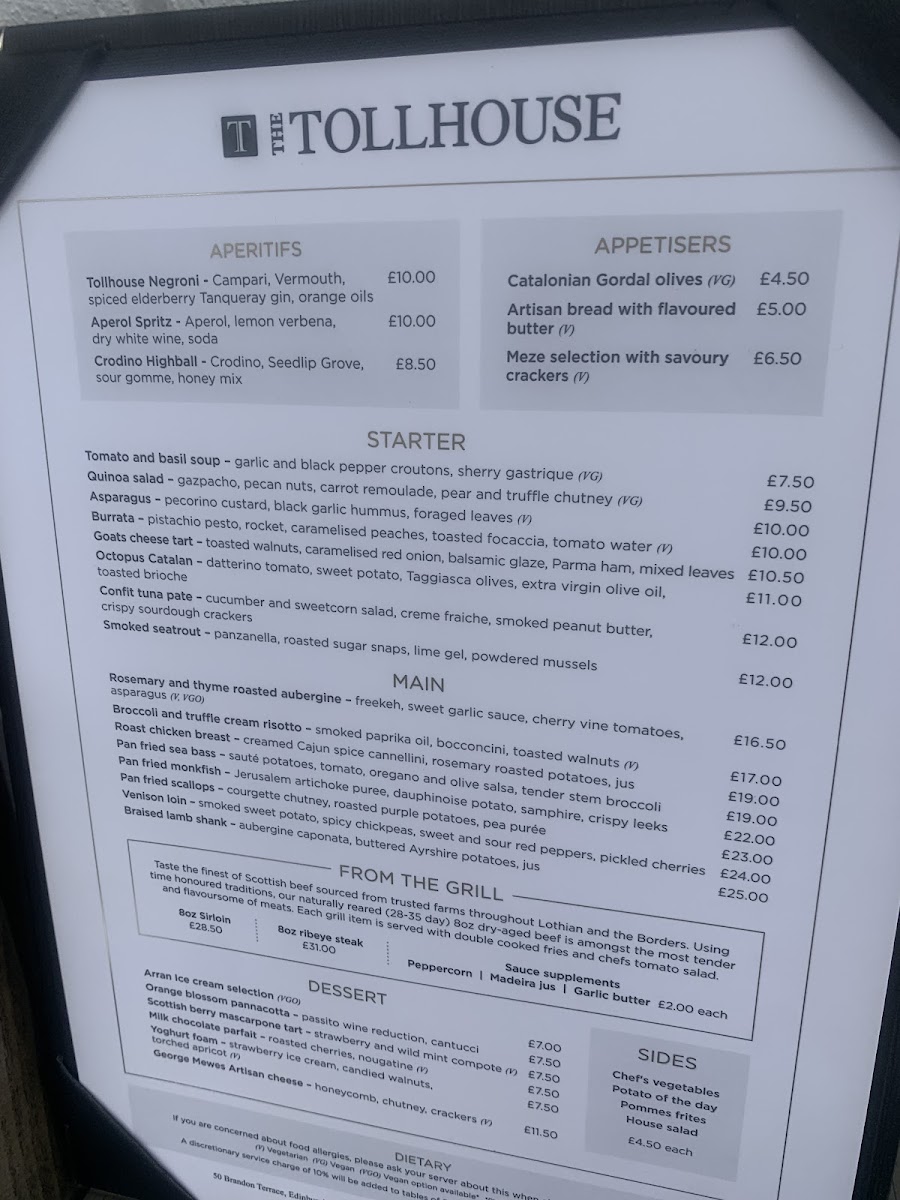 Menu The Tollhouse-8