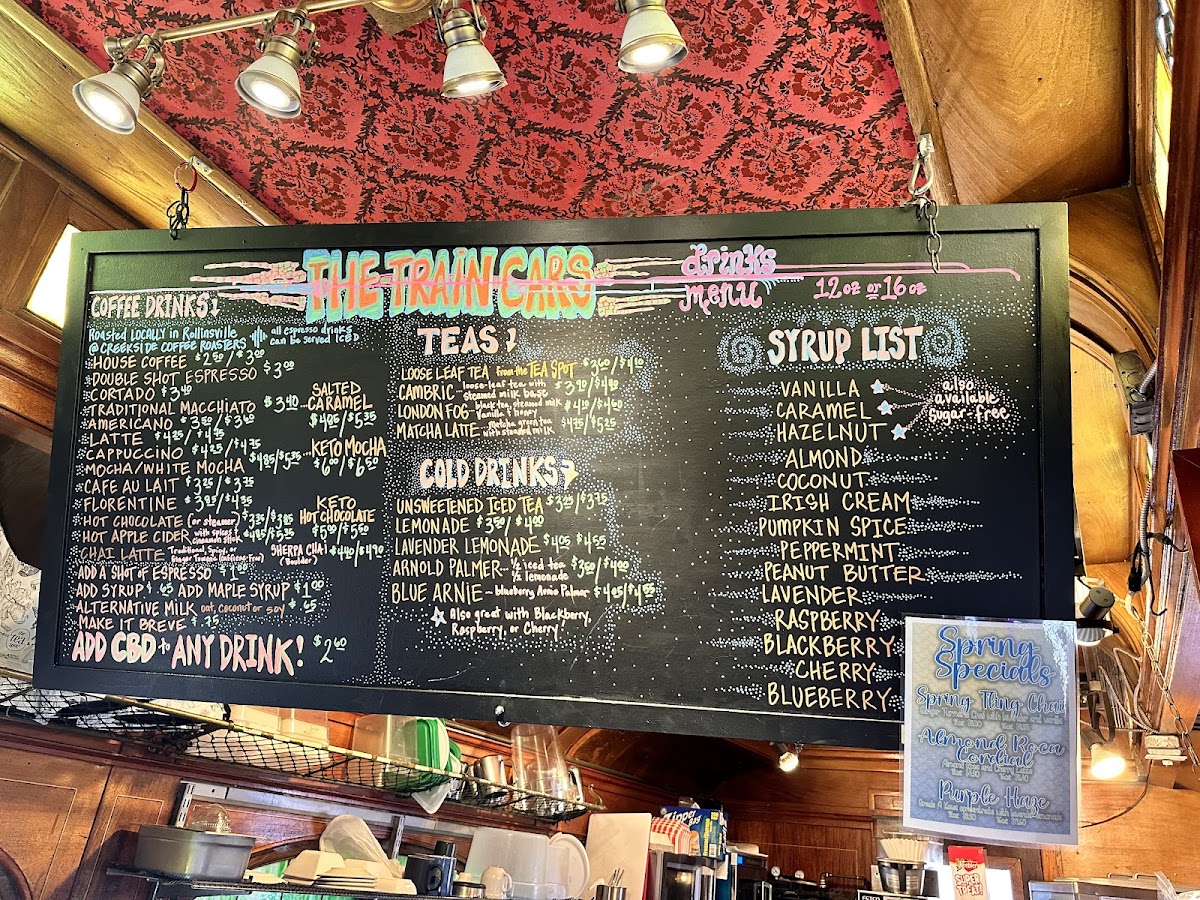 Menu The Train Cars Coffee And Kava-2