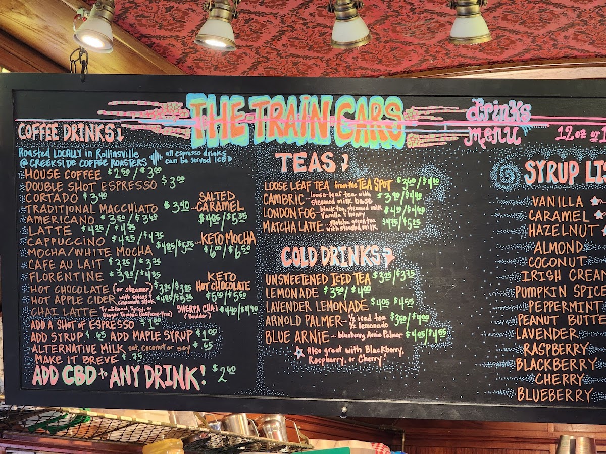 Menu The Train Cars Coffee And Kava-7