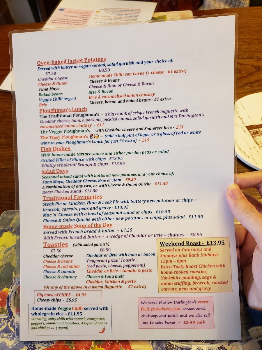 Menu The Trellis Café, Tea Rooms And Garden-2