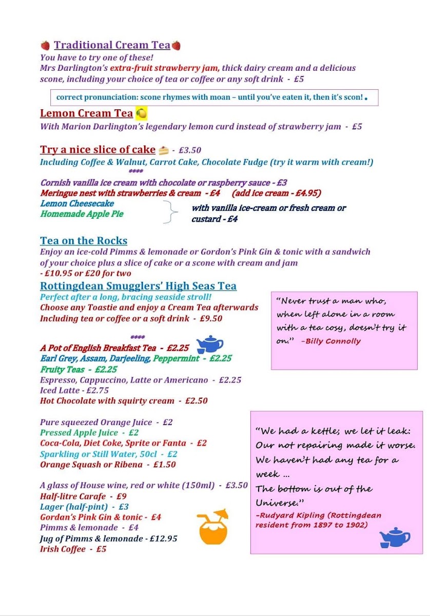 Menu The Trellis Café, Tea Rooms And Garden-3