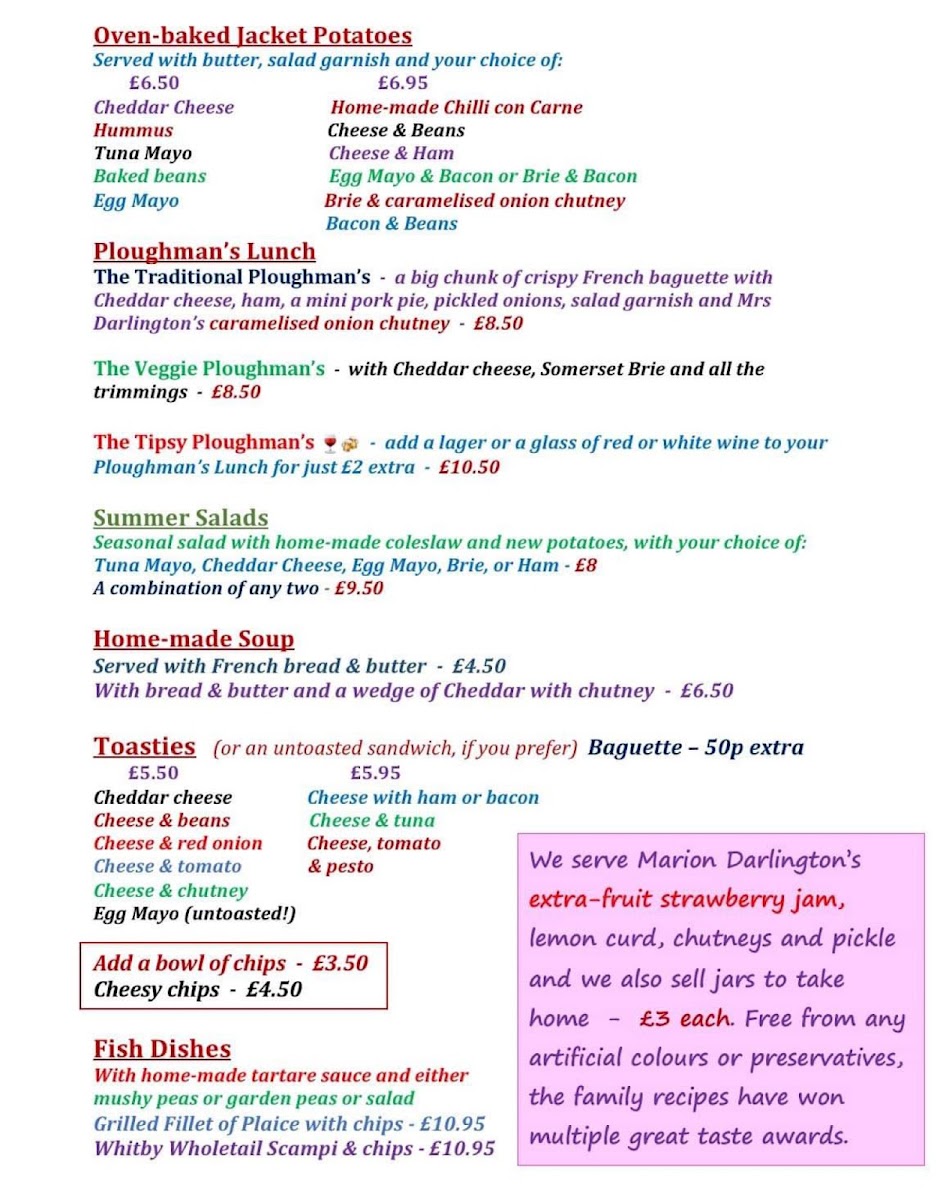 Menu The Trellis Café, Tea Rooms And Garden-4