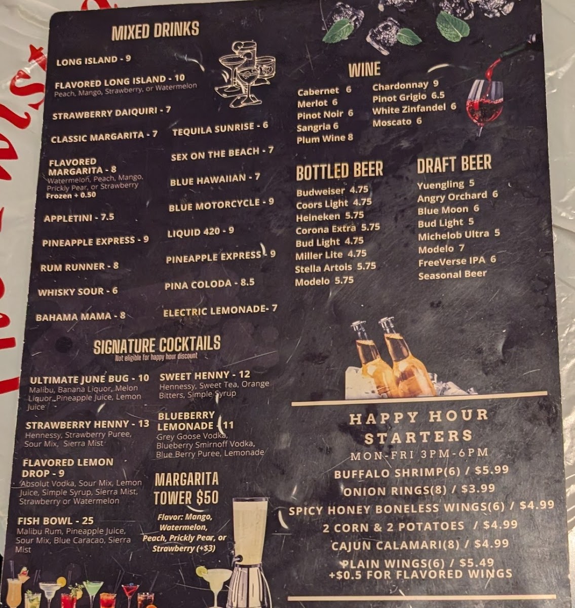 Menu The Twisted Crab - Downtown Norfolk-1