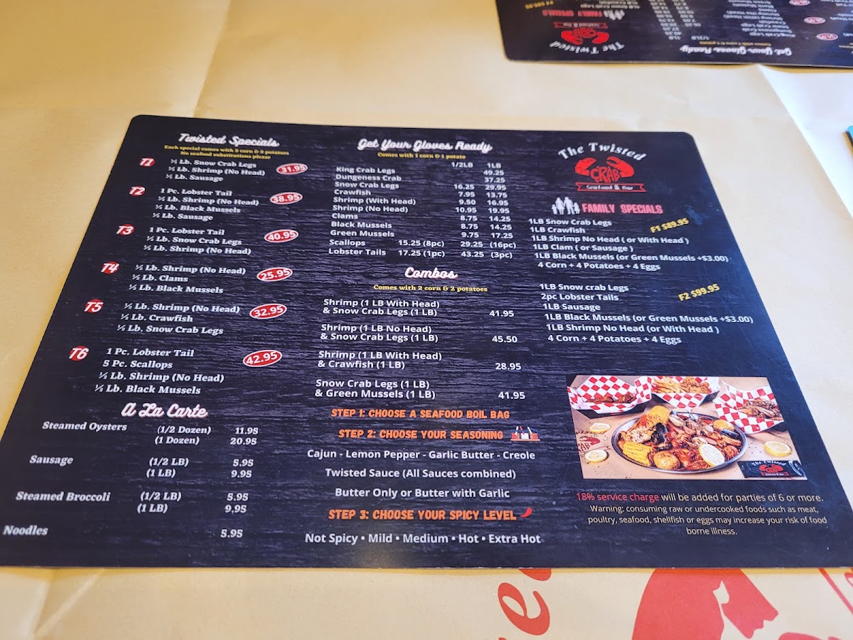 Menu The Twisted Crab - Downtown Norfolk-3