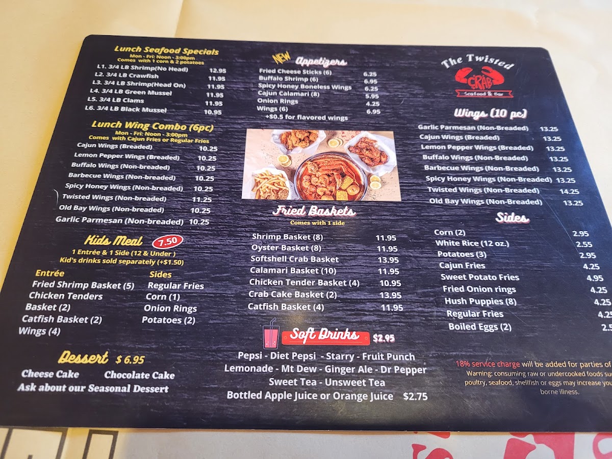 Menu The Twisted Crab - Downtown Norfolk-6