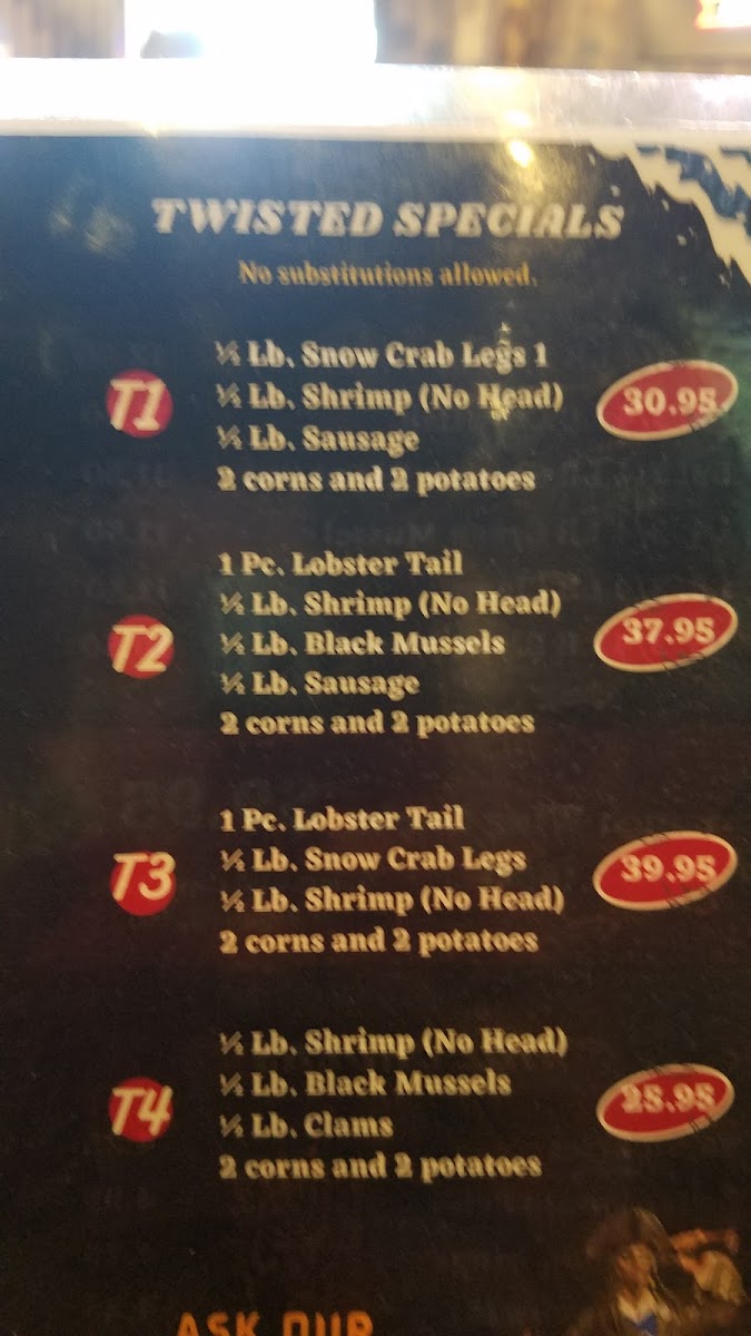 Menu The Twisted Crab - Richmond-10