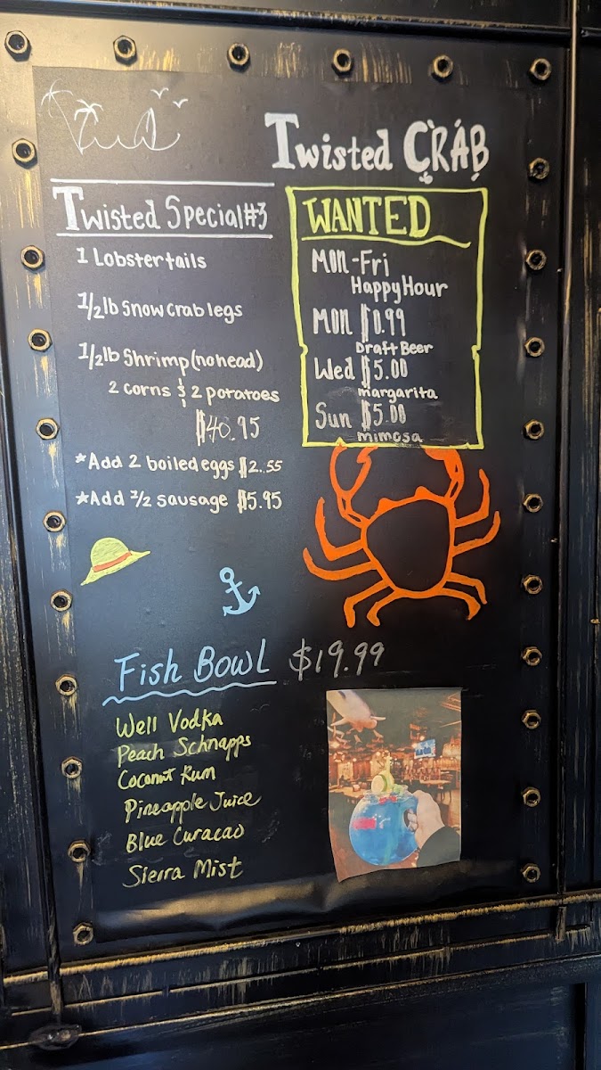 Menu The Twisted Crab - Richmond-3