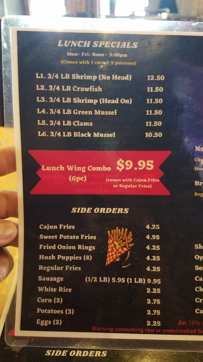 Menu The Twisted Crab - Richmond-8