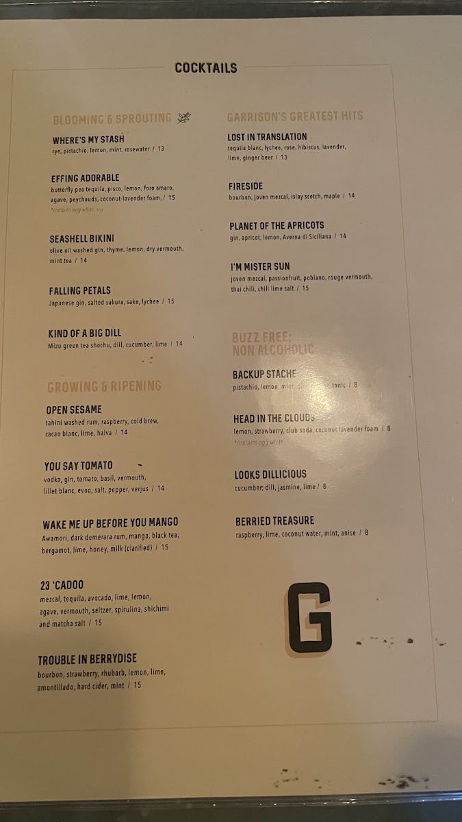 Menu The Uptown Garrison-1