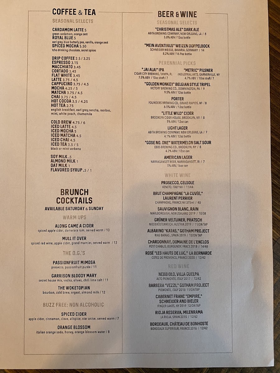 Menu The Uptown Garrison-2