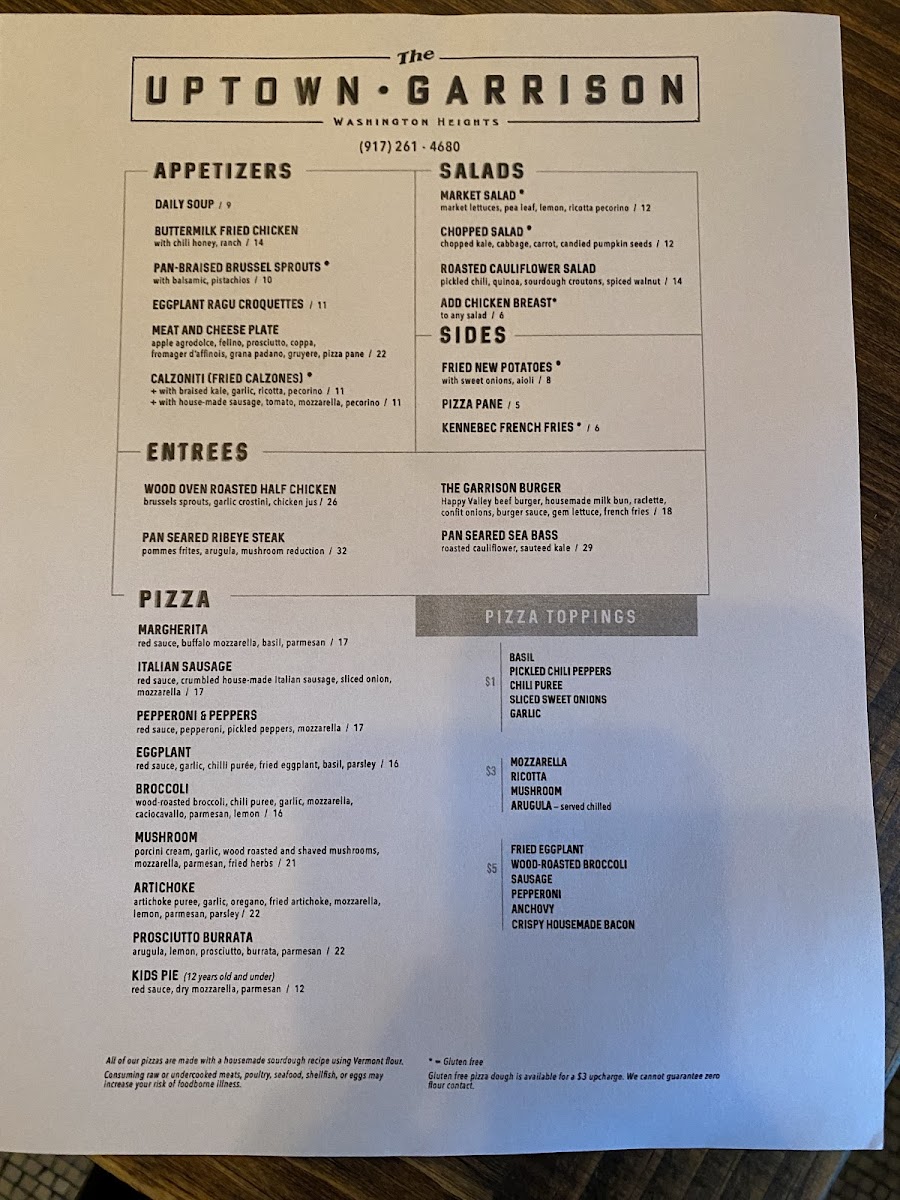 Menu The Uptown Garrison-5