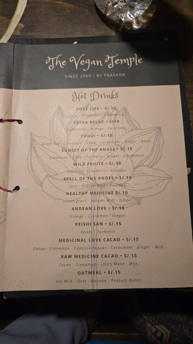 Menu The Vegan Temple By Prasada-9