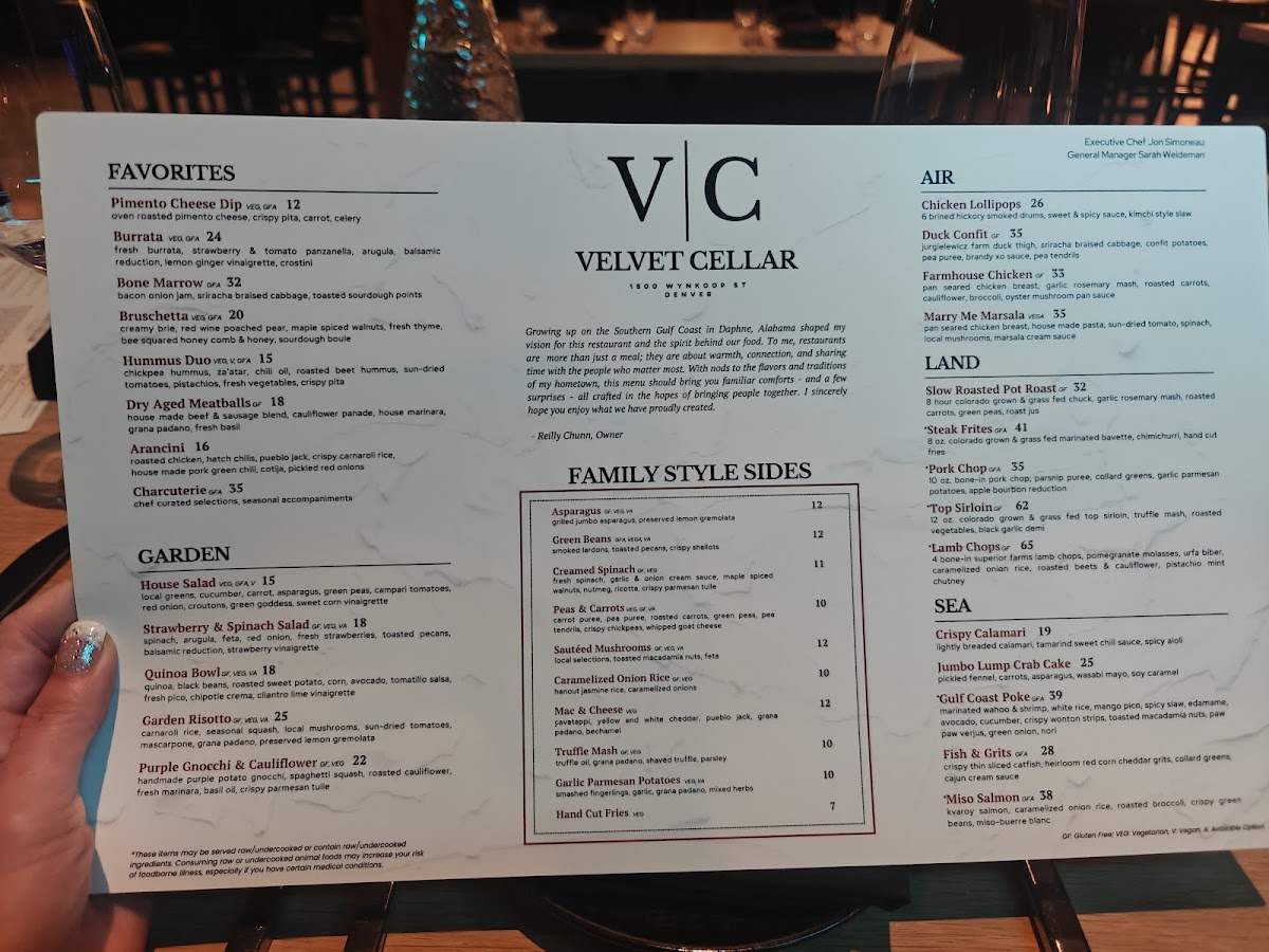 Menu The Velvet Cellar-2