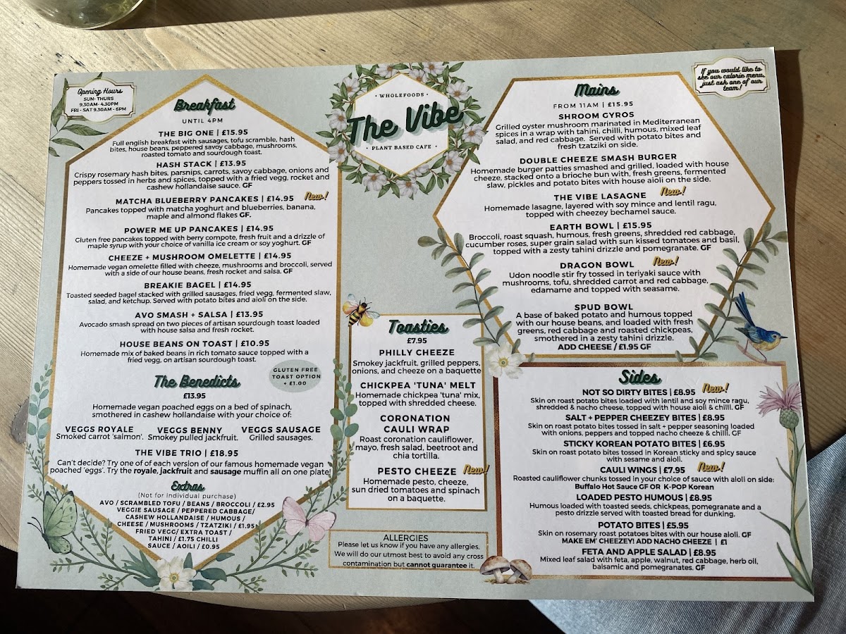 Menu The Vibe-1