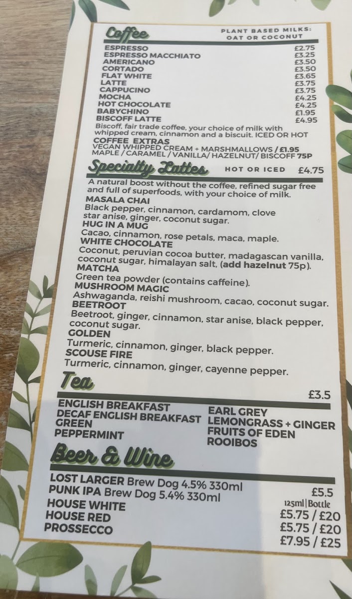 Menu The Vibe-10