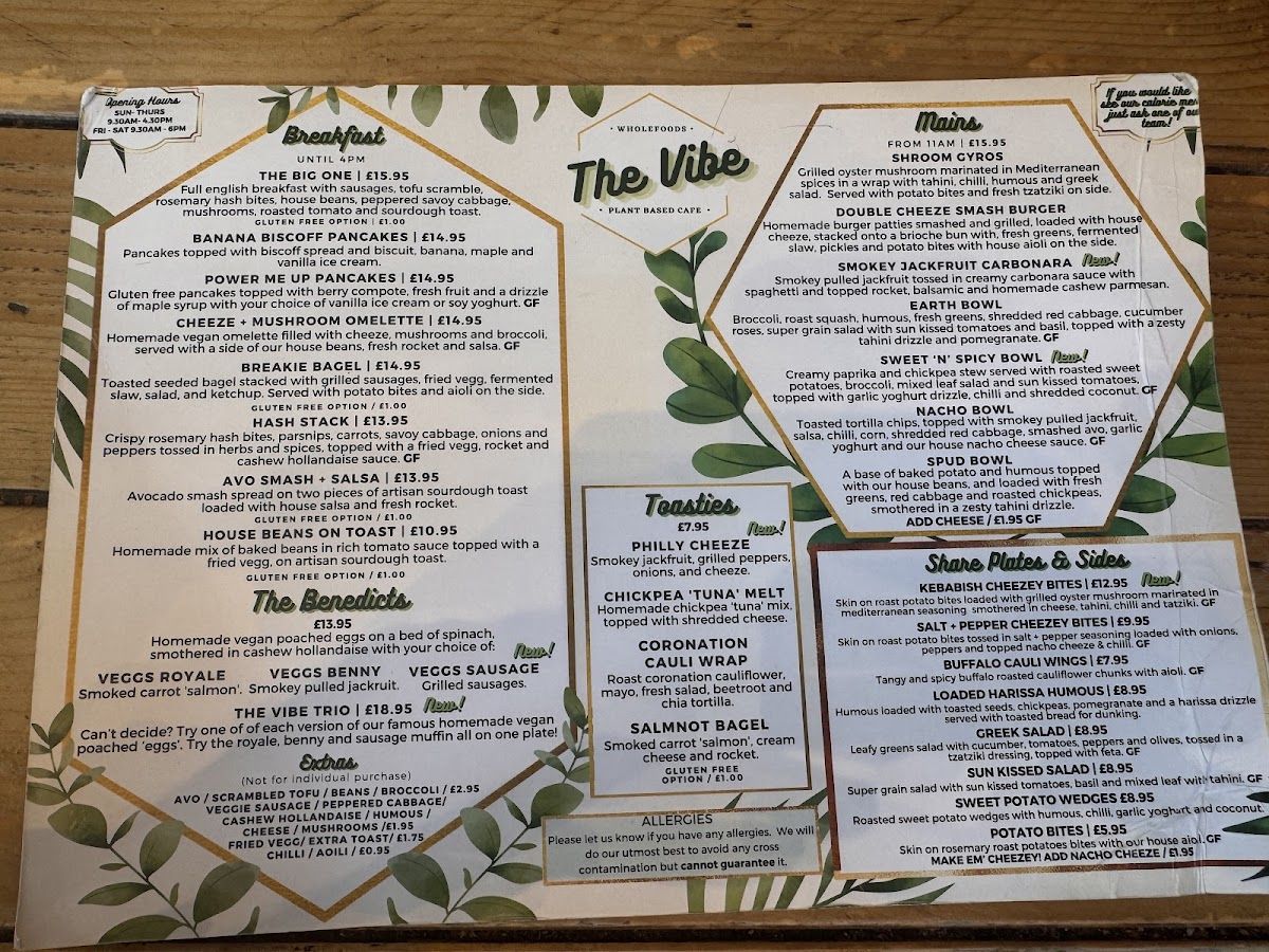 Menu The Vibe-7