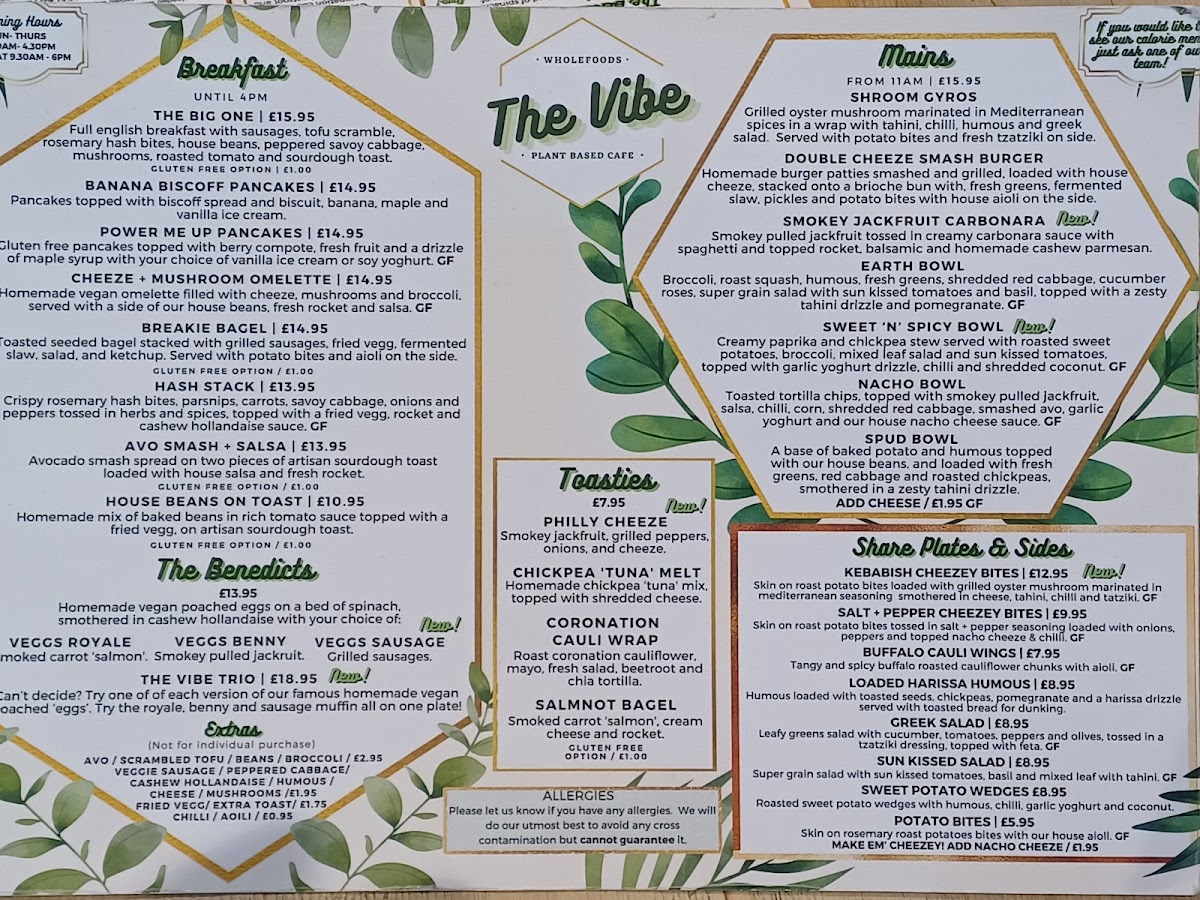 Menu The Vibe-8