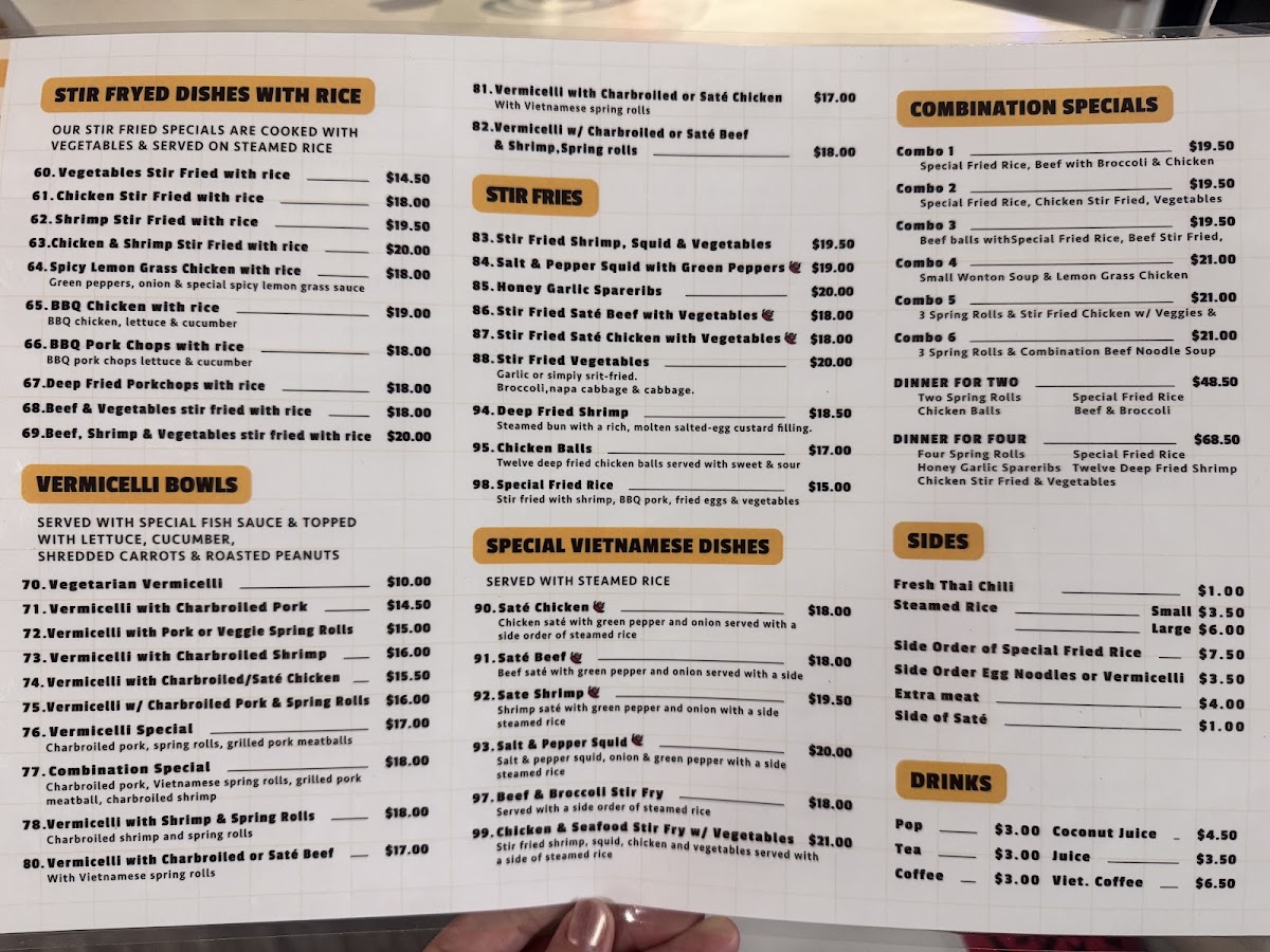 Menu The Vietnamese Noodle House-1