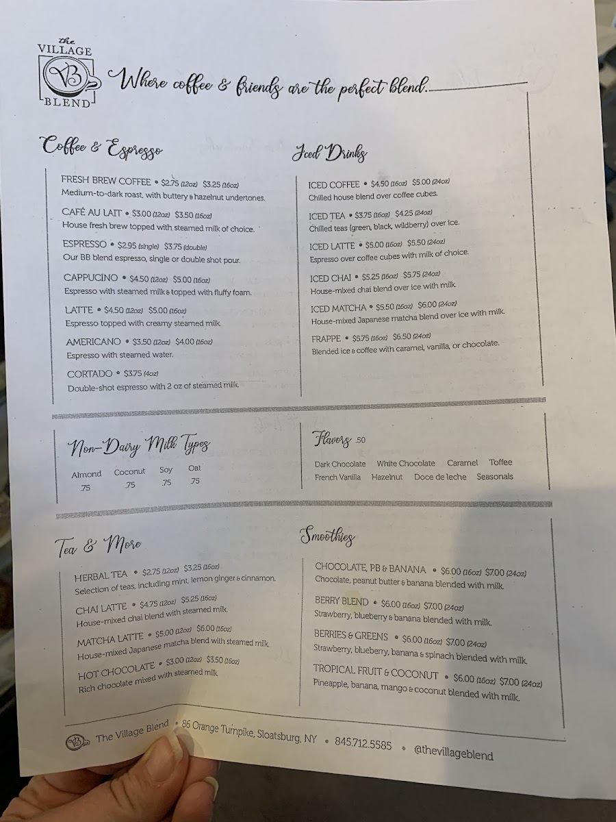 Menu The Village Blend-7